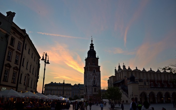 Sunset over Krakow's Stare Miasto